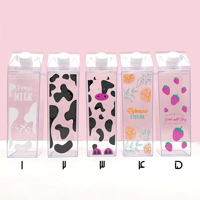 بطری اکرولیک طرح شیشه شیر